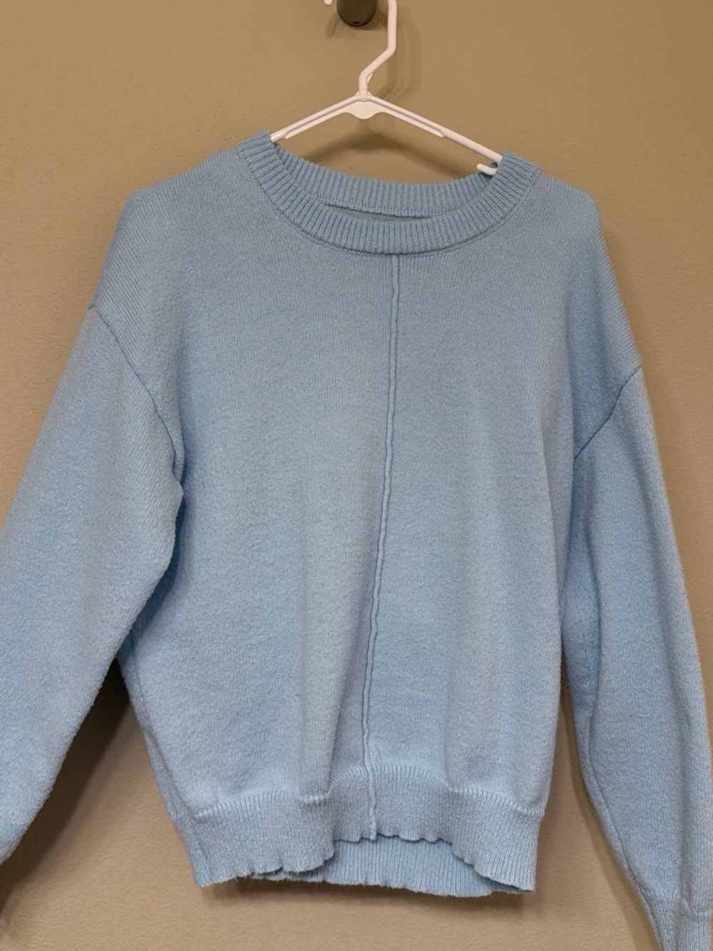 SHEIN Light Blue Crew Neck Knit Pullover